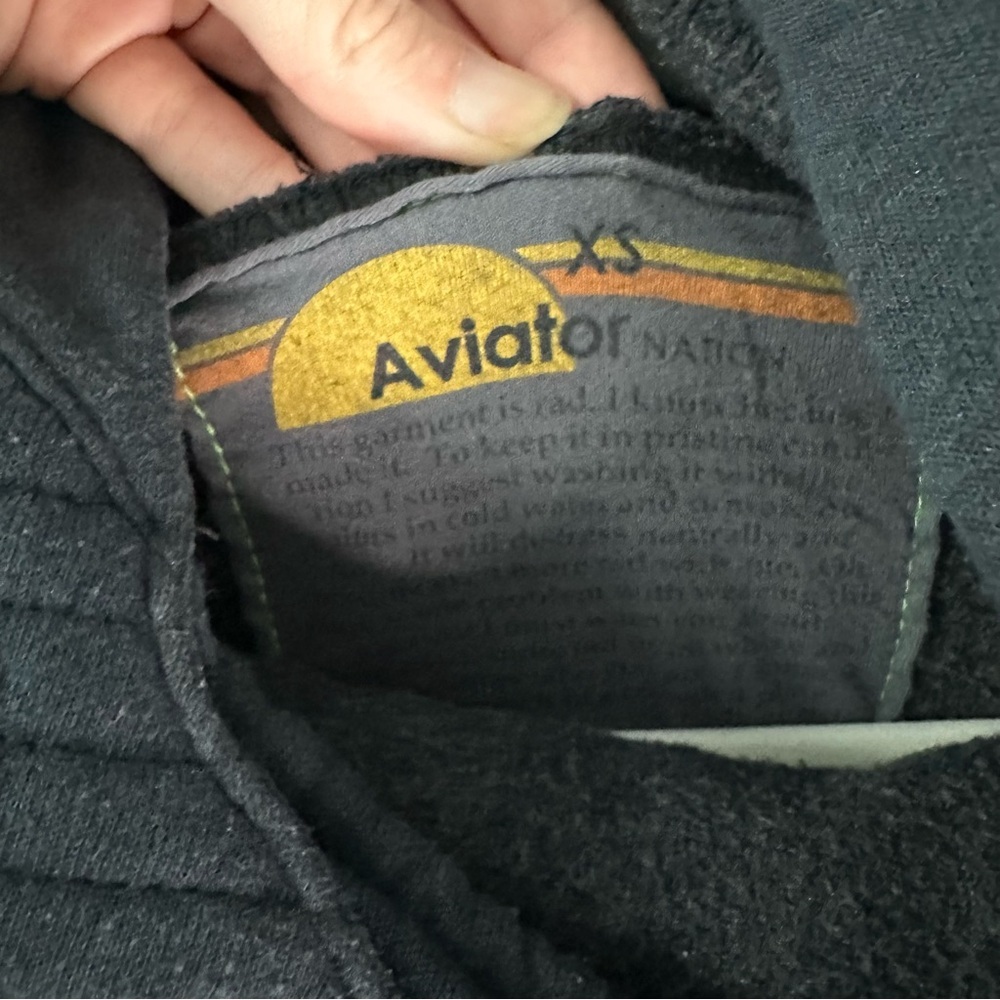 Aviator Nation Ninja Pullover Hoodie Dark Grey SZ XS - Picture 6 of 9